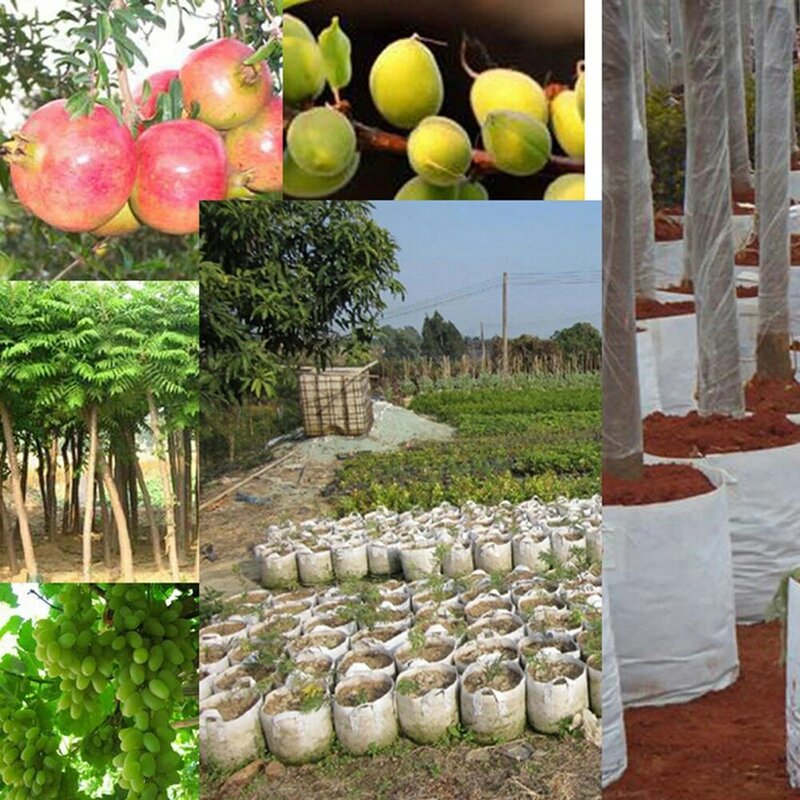 Tecido Redondo Crescer Sacos, Bolsa de plantas, Recipiente Raiz, Pote de cultivo, Plantando Crescer Saco, Jardineria