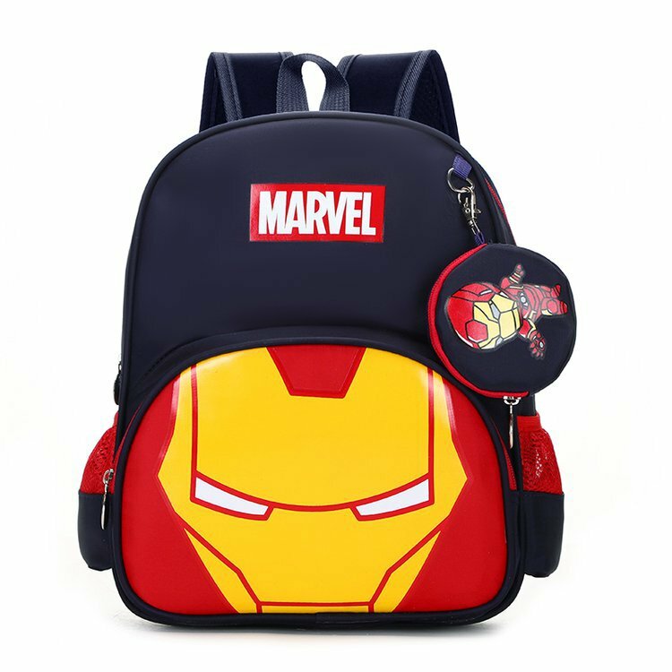 Marvel Ransel Anak Laki-laki untuk Siswa Merek Kartun Kapten Amerika Tas Tangan Anak-anak Spiderman Tas Sekolah Lucu Kapasitas Besar