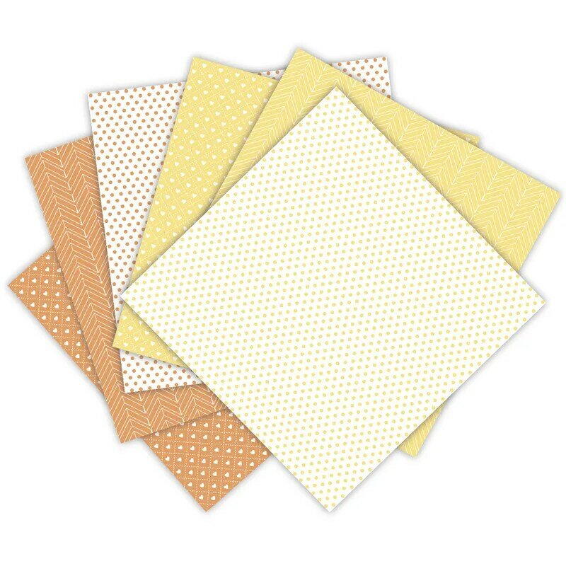 Paquete de papel de álbum de recortes creativo, almohadilla de fondo artesanal hecha a mano, patrón de colores de primavera, 6 "X6", 24 hojas