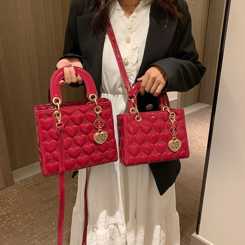 Женская брендовая роскошная сумка-тоут, Высококачественная модная классическая стеганая сумка с квадратными ручками, женские сумки через плечо, 2021