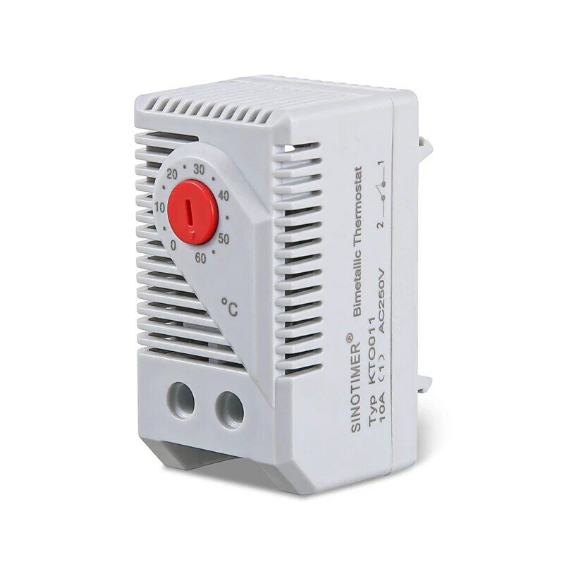 Régulateur de température mécanique, rail DIN, mini thermostat bimétallique compact, ouverture normale et fermeture, KTO011, KTS011, KTO 011, 0-60 C