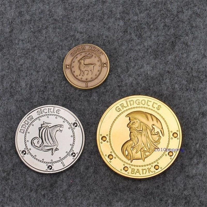 3 pz/set American magic movie golden magic prop coin gift for friends