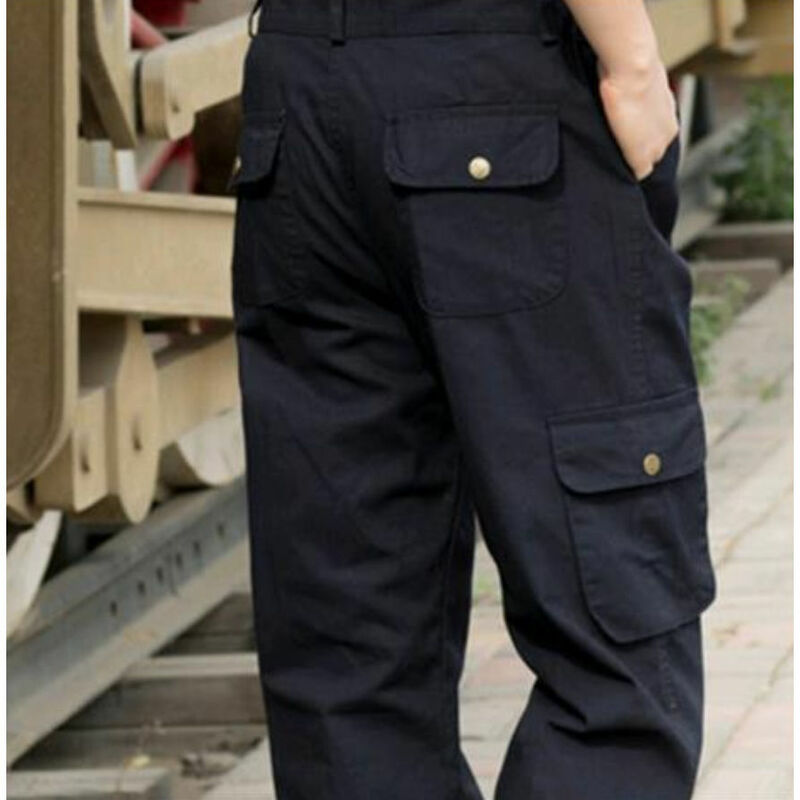 Брюки-карго мужские с широкими штанинами, тактические штаны из хлопка, рабочая одежда, большие размеры