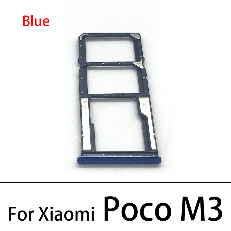 ถาดใส่ซิมการ์ดสำหรับ M3 Xiaomi poco/สำหรับ F3 poco ช่องใส่ซิมการ์ดแบบคู่ถาดใส่ซิมการ์ด SD ชิ้นส่วนเครื่องอ่านการ์ด