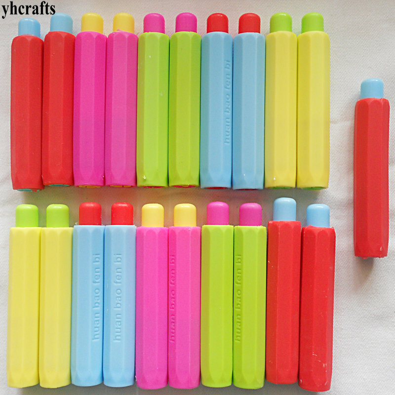 2PCS/LOT.Plastic chalk holder,Kids hand protect,Teacher's day gifts,School & Educational Supplies,Dustless.Mixed color.Wholesale