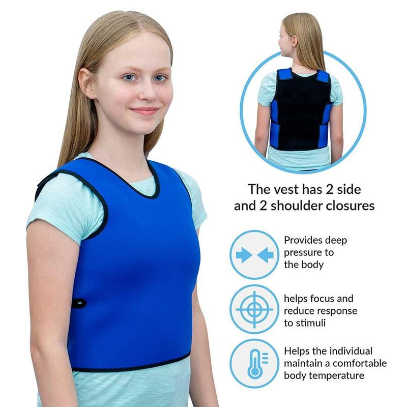 Zintuiglijke Diepe Druk Vest Voor Kids Comfort Compressie Vest Voor Autisme Hyperactiviteit Stemming Verwerking Aandoeningen Ademend