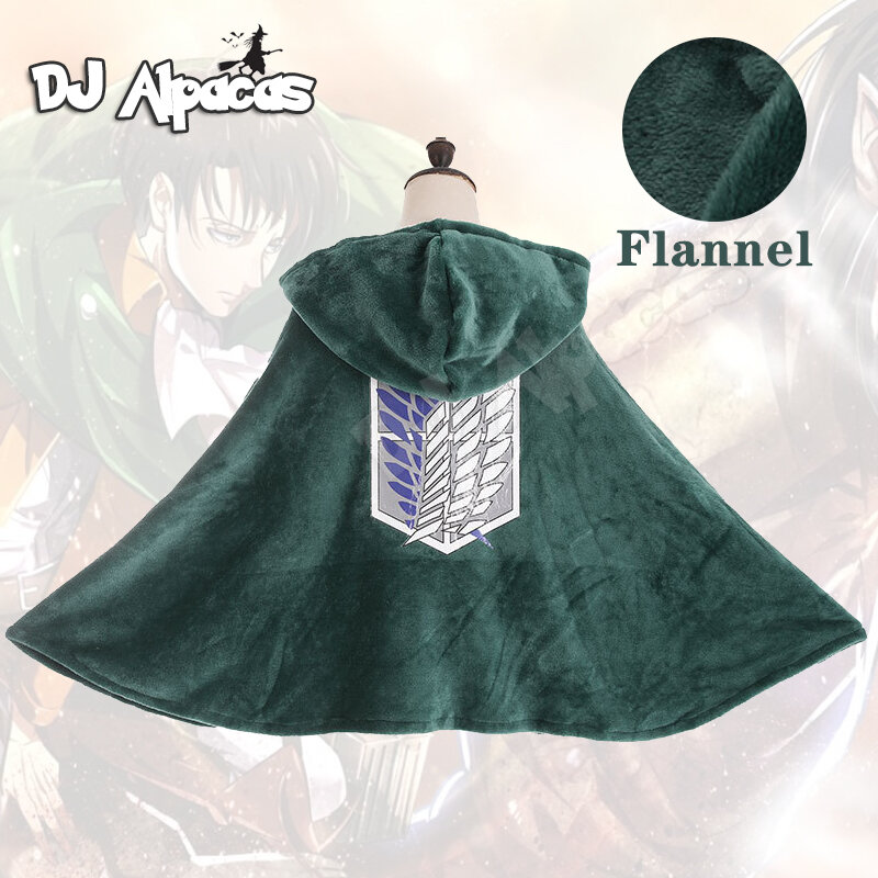 Manta de franela para Cosplay, capa de shingeki no kyojin, Sudadera con capucha