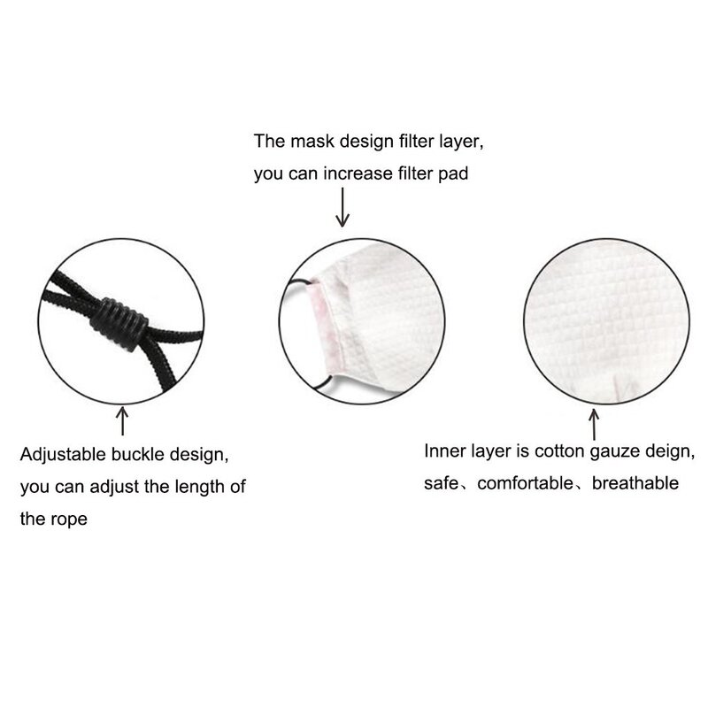 Bufanda reutilizable a prueba de polvo máscara facial niños a prueba de viento boca de algodón facial lavable reutilizable al aire libre Mascarillas