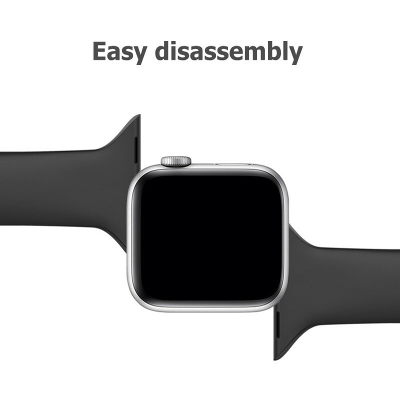 Bandas delgadas para apple watch band 4 44mm 40mm (iwatch 5) apple watch 3 2 1 Correa 42mm 38mm correa de silicona Accesorios