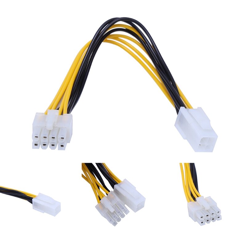 ATX Cable adaptador de fuente de alimentación macho a hembra de 8 pines para CPU