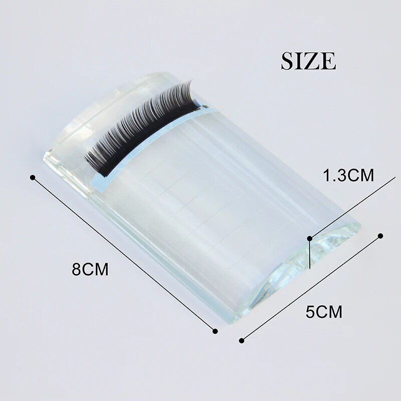 NATUHANA Transparent Eyelash Extension Crystal Glue Holder Pallet Ceramic False Lash Tile Eyelash Stand Makeup Tool
