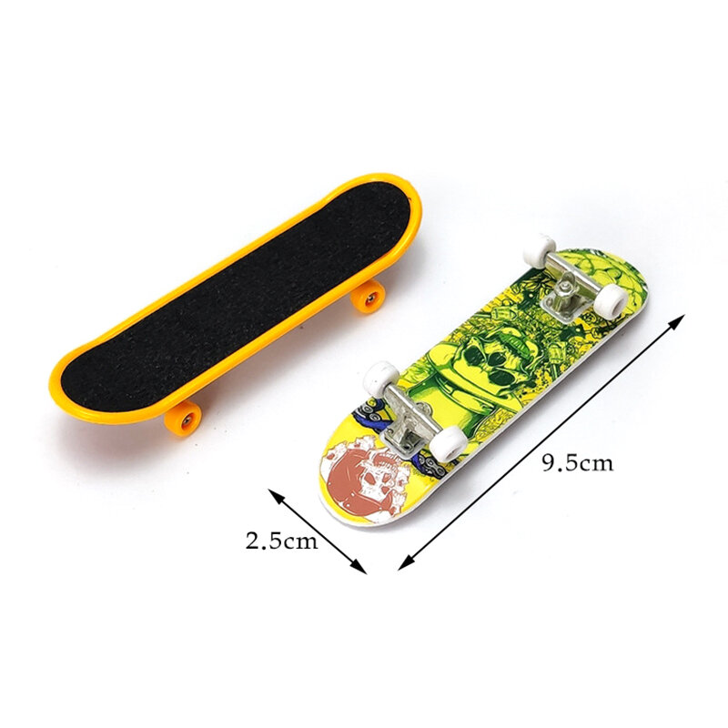 Mini planche à roulettes en alliage de plastique, 3 pièces, pour doigt de scooter, module anti-stress, panneau de bureau, entraînement sans jouets