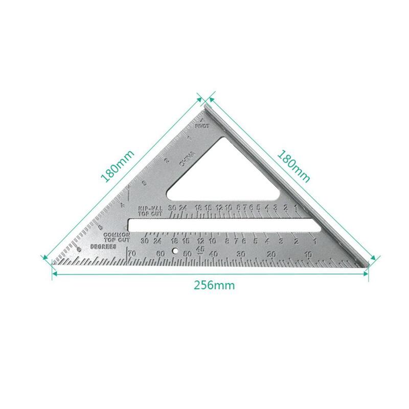 三角形ルール90度肥厚角ルールアルミ合金大工測定直角定規レイアウトツール測定ツール