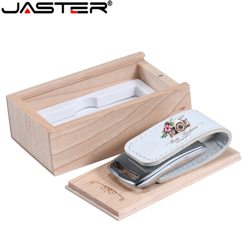 USB-флеш-накопитель JASTER, 128 ГБ, в деревянной коробке, с логотипом компании