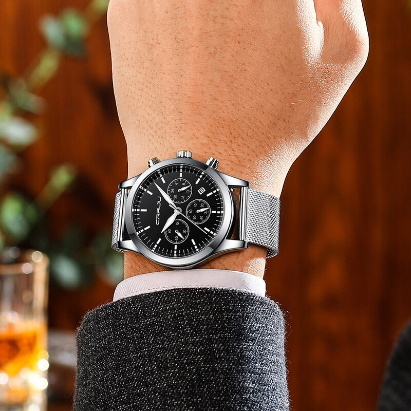 CRRJU 2020 nowych moda mężczyzna zegarki Top marka ekskluzywny zegarek sportowy chronograf wodoodporny zegarek kwarcowy mężczyźni Relogio Masculino