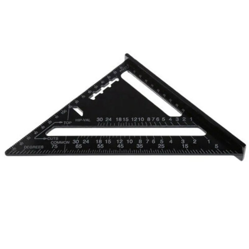 Régua de medição quadrada métrica da velocidade do transferidor do ângulo da liga de alumínio de 7 polegadas para a construção ferramentas de enquadramento calibres