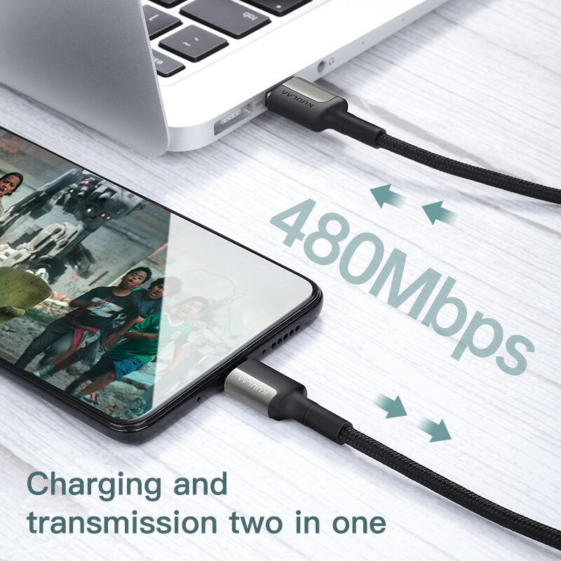 KUULAA – câble USB type-c 5A pour recharge rapide USB-C, cordon de chargeur de téléphone portable pour Samsung Xiaomi mi Redmi