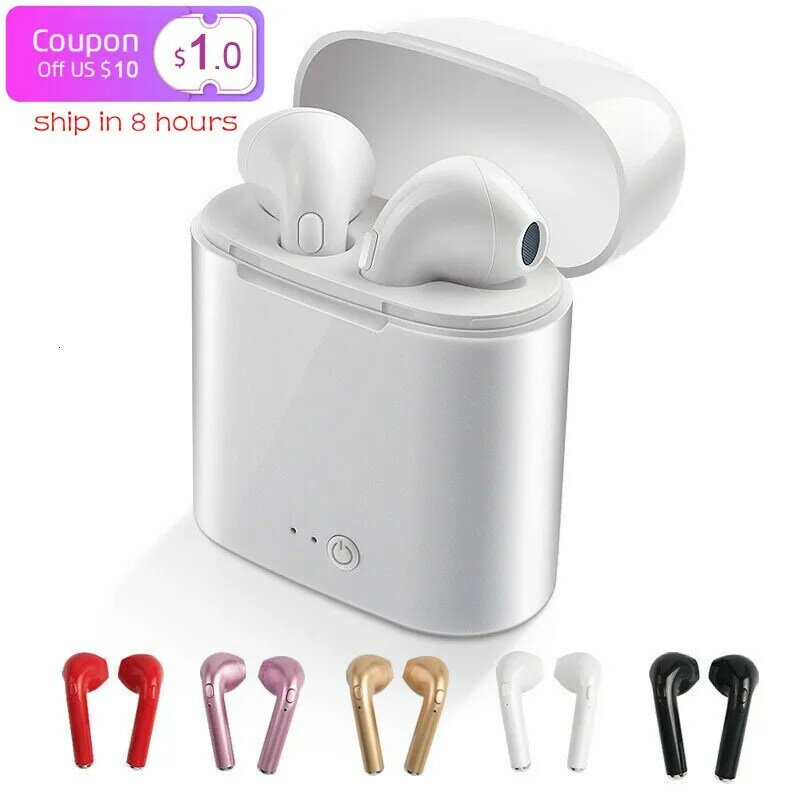 Gran oferta de fábrica I7s Tws auriculares inalámbricos Bluetooth con micrófono de caja de carga estéreo para todas las Series de calidad de teléfonos inteligentes