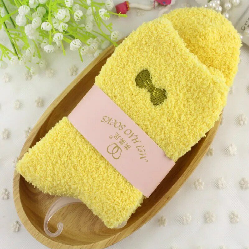 6 пара/лот Anyongzu носки натуральный Цвет беременных Для женщин носки теплые Вышивка Половина хвост ткань распределения полотенца 23 см до 25 см