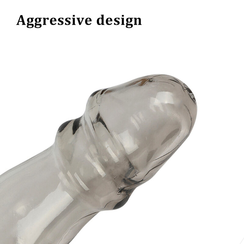 Exvoid galos extensor pênis manga dildo alargamento reutilizável silicone preservativo penig anel g-ponto massageador brinquedos sexuais para homem