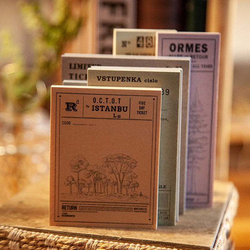 50แผ่นMystery Adventure SeriesโบราณกระดาษSeries Memo Pad Retroตกแต่งวารสารโรงเรียนกระดาษพื้นหลัง