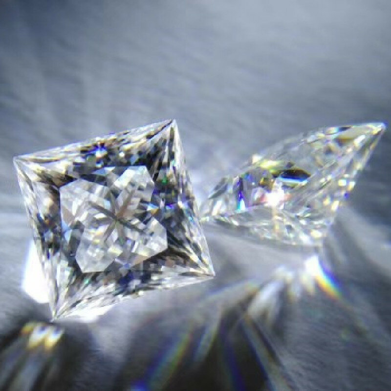 Алмазная ручка VVS Clear D Color Square натуральный Муассан алмаз принцесса квадратный Муассанит свободный камень аксессуары