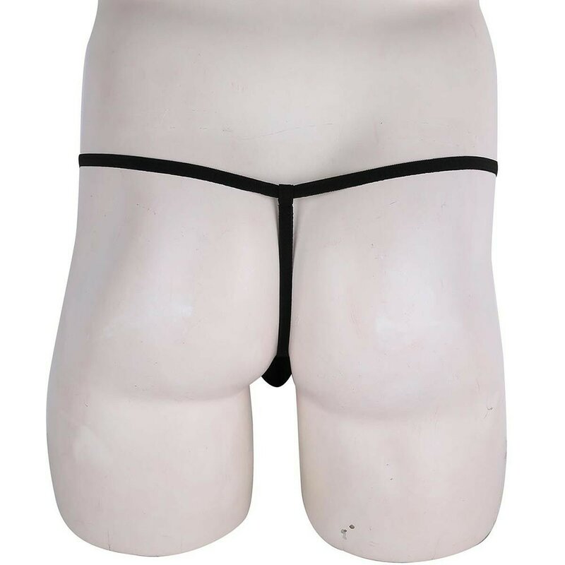Men Stretch Ultra-thin Sexy Micro Thong Underwear Bulge See-Through Transparent Mesh Mini Cut G-Strings Lingerie Intimates