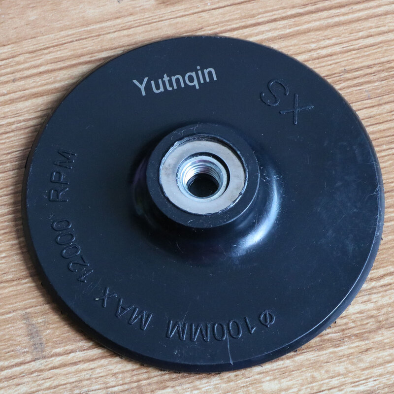 Yutnqin 1 peça de disco de lixa com suporte almofada 3/8/16 "4/5/100mm, discos autoadesivos na parte traseira de gancho, placa abrasiva para areias