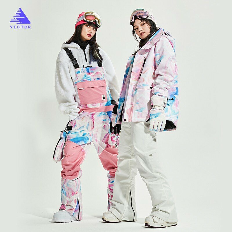 Traje de esquí para mujer, chaqueta de nieve gruesa y cálida de Corea, impermeable, a prueba de viento, trajes de esquí y snowboard