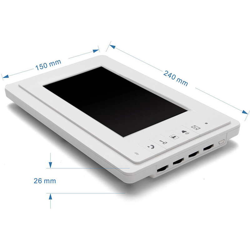 7 "Touch Screen videocitofono citofono 1 Monitor telecamera di accesso RFID impermeabile 180kg serratura magnetica elettrica uscita porta