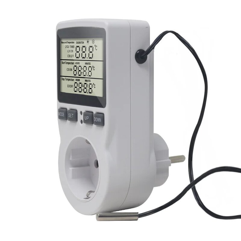 KT3100 KT3200 Thermostat Digitale Temperatur Controller Steckdose Timer Schalter Sensor Heizung Kühlung 16A 220V für Wärme Matte