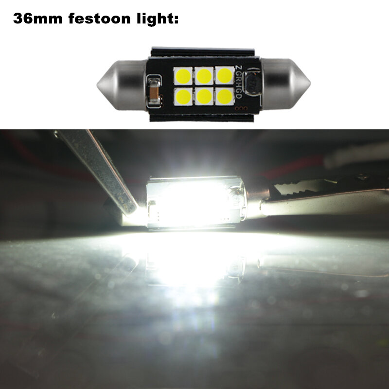 Ampolleta luz Led de festón, lámpara de Doom para Interior de coche y camión, 31mm, 36mm, 39mm, 42mm, C3W, C5W, C10W, Canbus, 12v, 24v
