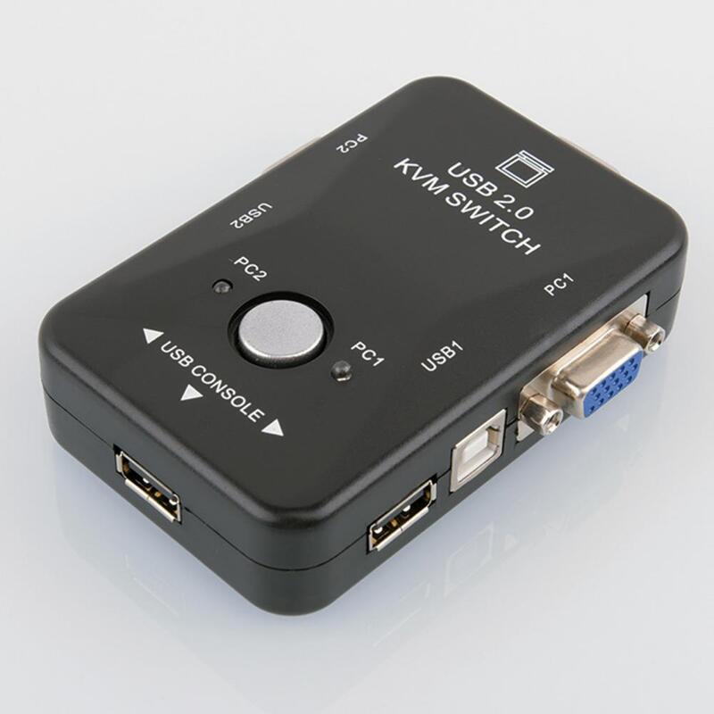 Eccellente interruttore KVM resistente al calore VGA USB Switcher a pulsante resistente al calore accessori per Laptop anti-impatto