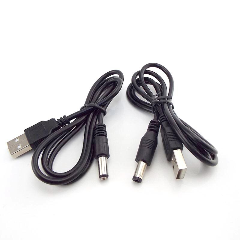 Conector de alimentación USB 0,8 tipo A macho A DC para dispositivos electrónicos pequeños, Cable de extensión usb de 2,0x5,5mm, 2,1x5,5mm, 2,5 m