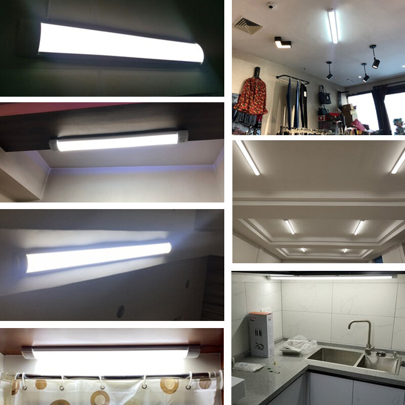 Barra de luz de led perfil com 10w, 20w, faixa de luz t5, tubo, iluminação de cozinha interna, 30cm, 50cm, luzes de parede para armário de cozinha