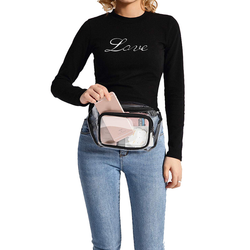 Marsupio da donna/uomo PVC trasparente marsupio da donna borse a tracolla impermeabili trasparenti per borsa da viaggio per ragazze