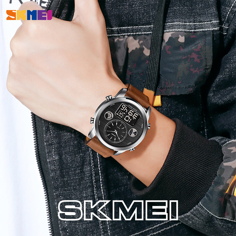 Fashion Men's Watch Luxury Countdown Stopwatch Digital Men LED Display Watches SKMEI Brand World Time Electronic Clock Relogio