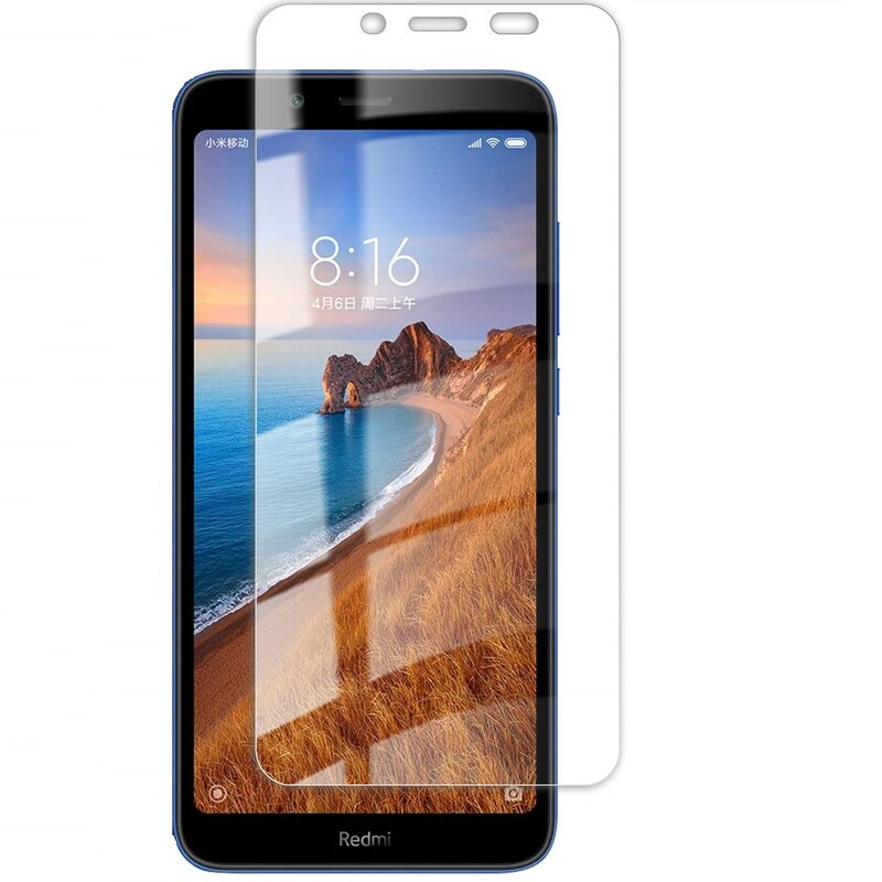 กระจกนิรภัยสำหรับ Xiaomi Redmi 7A แก้ว 9H 2.5D ป้องกันการระเบิด CLEAR Screen Protector ฝาครอบโทรศัพท์