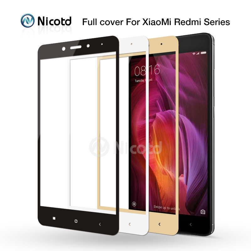 For Redmi 4X Full Cover Tempered Glass For Xiaomi Redmi 4A 3S 3X 4 Note 3 4 pro 4pro note 4x Screen Protector Protective glass