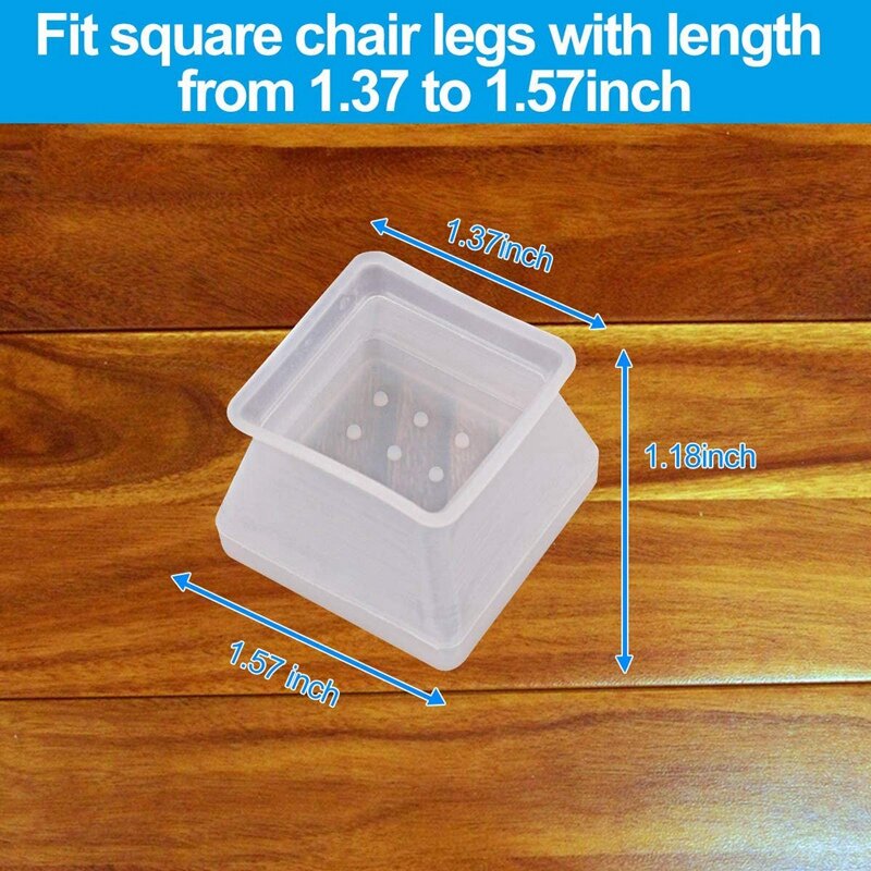 LBER – housse de Protection carrée en Silicone pour pieds de chaise, protège-pieds de Table, 32 pièces