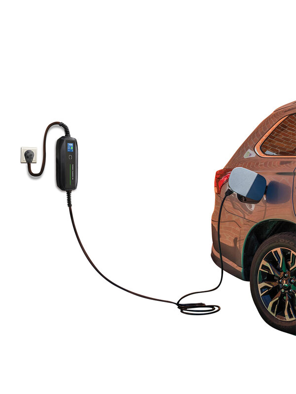 Morec-電気自動車タイプ2,ポータブル充電器,充電ケーブル,3.6kW,スイッチ付き,10/16a Schuko,6mケーブル付き