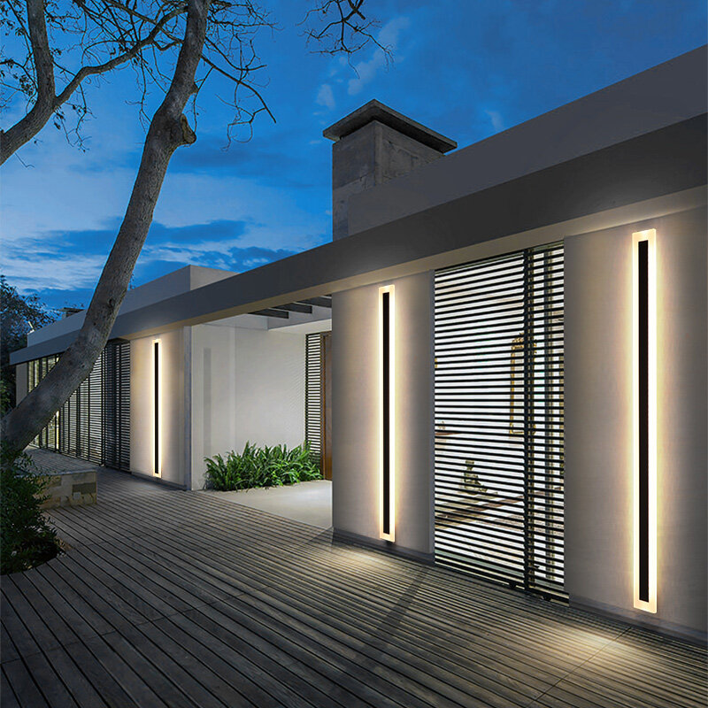 LED الجدار ضوء في الهواء الطلق مقاوم للماء IP54 الشرفة الحديثة شرفة الدرج مصابيح الحائط حديقة الديكور الإضاءة فيلا الجدار