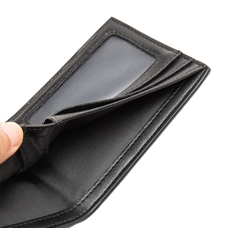 Мужские кошельки, черный минималистичный бумажник из углеродного волокна с Rfid-защитой, подарки для мужчин, персонализированный мужской бумажник