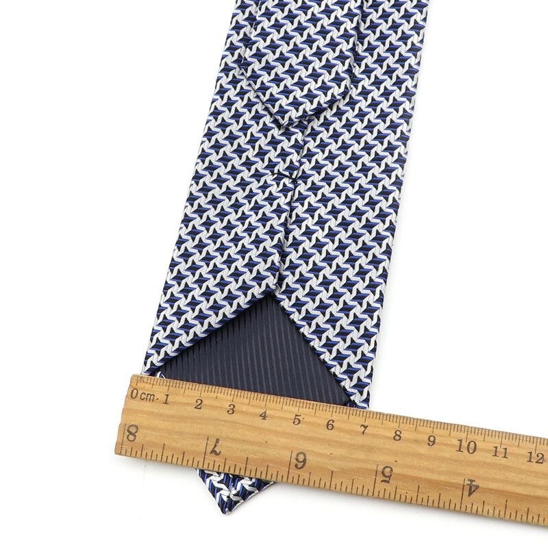 Męskie 7cm Skinny krawat poliestrowy luksusowy kraciasty kołnierz na wesele żakardowe Corbatas Para Hombre projektant krawat Polka Dot