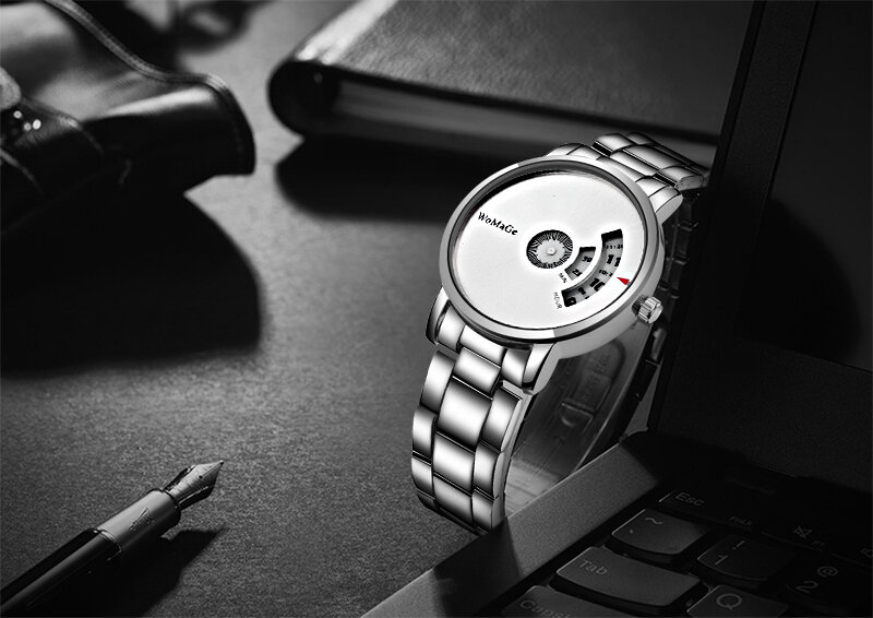 Womage Mannen Polshorloge Luxe Unieke Creatieve Quartz Horloges Mannen Horloge Mode Mannen Sport Horloges Horloges Mannen Montre Homme