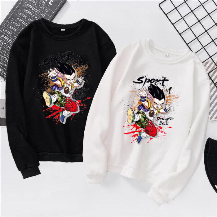 Moletom masculino dos desenhos animados dragon ball sweatshirts menino esportes streetwear primavera outono camisas moletom com capuz masculino