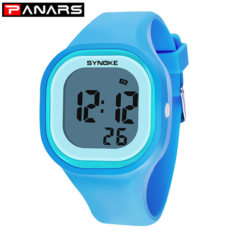 Panars-Silicone LED Light Digital Sport Watch, relógio de pulso infantil, relógio de criança, menina e menino relógios, relógio de pulso infantil