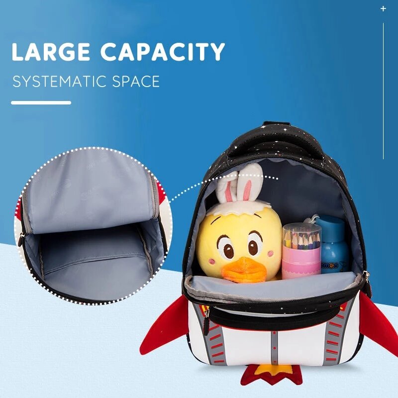 Новинка 2021, детский рюкзак Weysfor с объемными ракетами, школьные Водонепроницаемые рюкзаки для девочек с изображением астронавтов, с защитой от потери