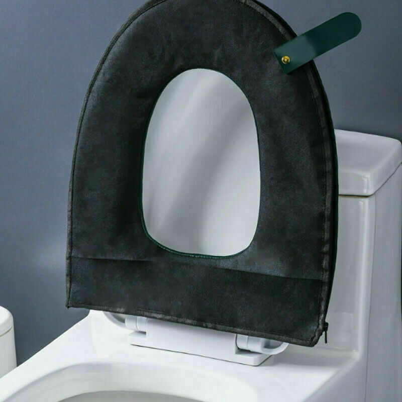 Bathroom Toilet Seat Cover Closestool Cushion Washable Soft Warmer Mat Cover Pad