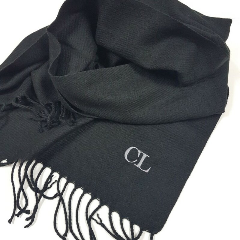 Personalised Fancy Scarf, Monogrammed Scarf, Initials Scarf, Monogrammed Gift, Personalised Gift, Christmas Gift for Men Women